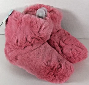 Kleinkind Mädchen Dallas Fell Bootie Hausschuhe - Katze & Jack leuchtendes Pink Gr. 11/12 XL - Bild 1 von 3