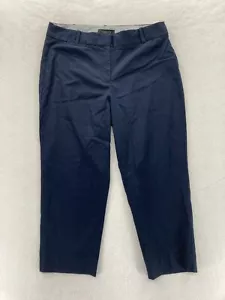 Talbots Heritage Capri Women's 10P Navy Blue Stretch Fabric Slim Leg Cropped NWT - Picture 1 of 13