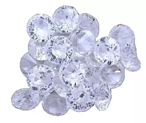 TEN 1mm Round AAA Brilliiant Natural White ZIRCON Round Melee Accent Gemstone - Picture 1 of 1