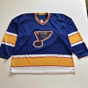 Vintage 1990s St Louis Blues NHL Bauer Pro Wear Hockey Jersey Men's XL Blue Rare - Picture 1 of 7
