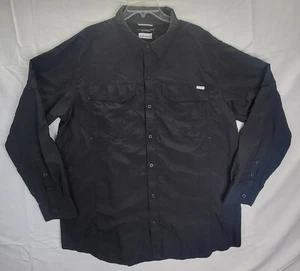 Columbia PFG Mens Omni Shade Long Sleeve Button Up Shirt Black Size XXL - Picture 1 of 5