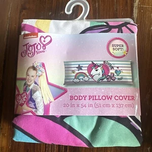JoJo Siwa Unicorn Body Pillow Cover measures 20 x 54 inches  NiP - Picture 1 of 2