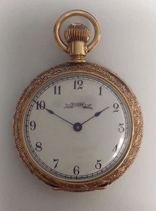 ELGIN GENUINE 14KT GOLD 1893 ANTIQUE TRIPLE HUNTER POCKET WATCH. - Picture 1 of 12
