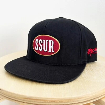 SSUR New York Phillies Romo Logo Abatible Snapback Sombrero Negro Bordado Ropa de Calle Foto 1 de 4