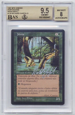 Graded Richard Garfield Silver Signed & Altered River Boa BGS 9.5 GEM MINT MTG! - Image 1 of 2