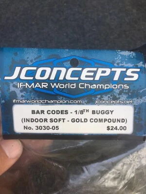 RC JConcepts Bar Codes 1:8 Buggy Gold (Indoor Soft) Compound (2) 3030-05 - Image 1 of 4