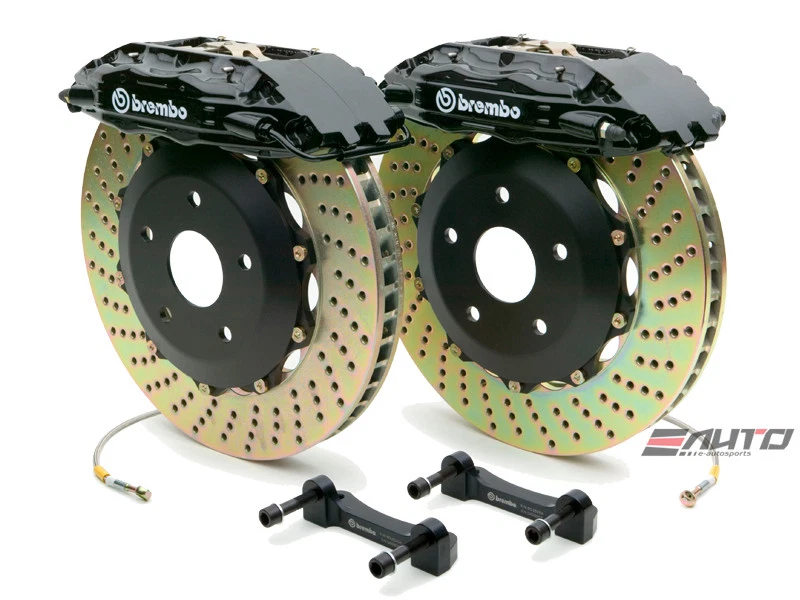 Pinza de freno Brembo delantera GT 4 potes negra 332x32 taladro rotor RX7 RX-7 FD3S 93-95 Foto 1 de 1