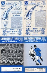 1960er SHREWSBURY TOWN FC HEIM FUSSBALLPROGRAMME - Ihre Wahl - KOSTENLOSER Versand - Bild 1 von 1