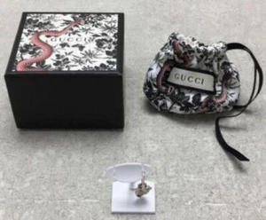 GUCCI Chick Bird Earring Single Ear Silver Metal Swing Clip On Logo Engraved - Picture 1 of 9