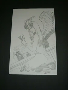 Original Pencil Commission Art - Angelus by Jordan Gundersen 11x17 Aspen Artist - Picture 1 of 2