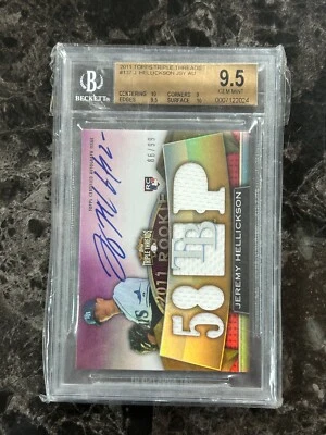 2011 Topps Triple Threads Rookie  Auto Jeremy Hellickson #137 /99 BGS 9.5 @SC4 - Image 1 of 2