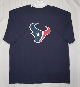 Houston Texans mens 2XL Navy Blue Tshirt Short Sleeve NFL Football - Picture 1 of 4