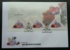 Guinea Minerals 2011 Gemstone Stone Butterfly (miniature FDC) *odd shape - Picture 1 of 5