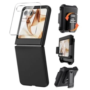 Caka for Motorola Case with Clip, Moto Case with Screen Razr 2024 Black - Picture 1 of 8