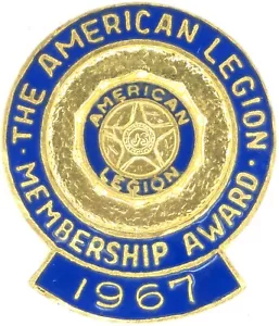 1967 Vintage American Legion Membership Award Anstecknadel Kriegsveteran Hut Tack - Bild 1 von 3