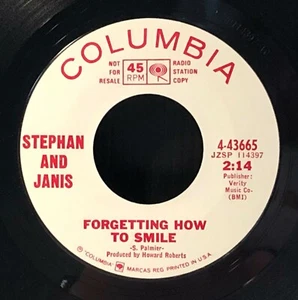 1966 Stephan and Janis “Forgetting How To Smile” wlp 45 - Picture 1 of 2