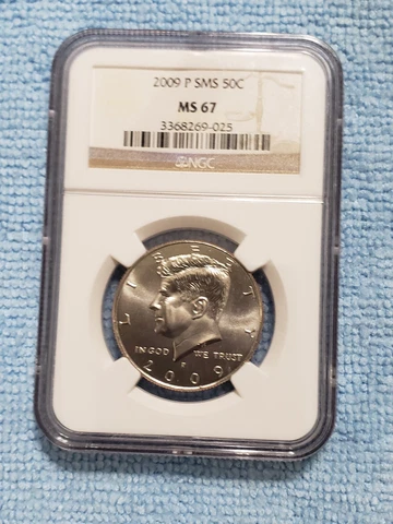 2009 P SMS 50c JFK NGC MS 67 A NICE COIN Cover
