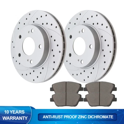 2.4L Front Brake Rotors and Ceramic Pads for 2011 2012 2013 2014 2015 Kia Optima - Image 1 of 4