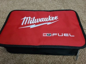 NEW Milwaukee FUEL Logo 14” M12 Zipper Contractor Soft Case Tote Empty Tool Bag - Picture 1 of 11