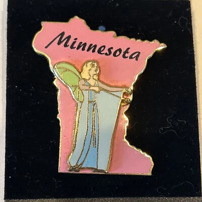 2002 Disney 3D Trading Pin State Character Minnesota Blue Fairy from Pinocchio - Image 1 of 3