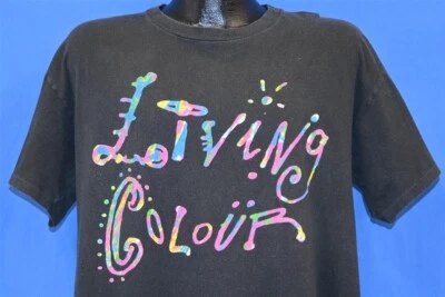 Camiseta vintage años 80 LIVING COLOR VIVO GIRA 1988 FADED ROCK BAND EXTRA GRANDE XL Foto 1 de 4