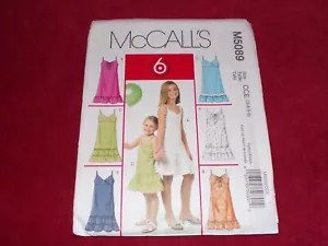 ๐ผ McCALL'S #M5089 - GIRLS CUTE ( 6 EASY STYLE ) SUMMER SUNDRESS PATTERN 3-6 FF - Picture 1 of 2