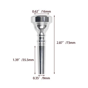 Lightweight Silver Plated Bach Standard Flugelhorn Mouthpiece 1-1/2CFL - Picture 1 of 4