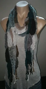 FALLS CREEK GRÜNTÖNE SCHWARZ GRAU SCHAL STOLA SCHAL HALSTUCH HALSTUCH SCHAL NEU OHNE ETIKETT - Bild 1 von 1