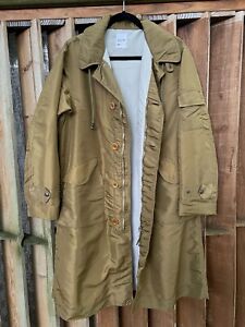 45RPM Brand Japanese Artisanal Muted Mustard Trench Coat Pockets Snaps Buttons