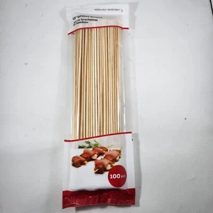 Pack of 100 Pieces 10" Inch Bamboo Skewers 25cm Wooden BBQ Sticks Kabob Grill - Picture 1 of 3
