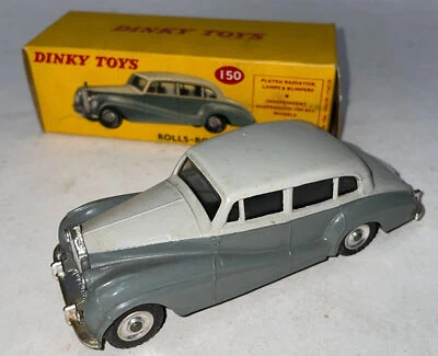 vintage dinky toys #150 Rolls Royce Silver Wraith w/windows  1950's boxed - Image 1 of 4
