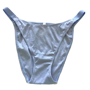 ROSA Victoria's Secret Algodón Pierna Alta Tanga Bikini Panty XL Azul Logo Correa - Imagen 1 de 6