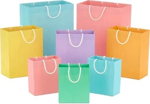 Hallmark Recyclable Gift Bag Assortment (8 Bags: 3 Small 6", 3 Medium 9", 2 Larg - Picture 1 of 3