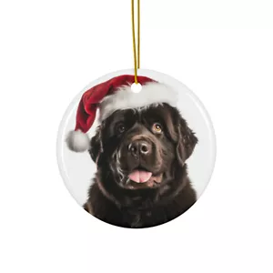Hanging Ceramic Christmas Tree Ornament - Newfoundland Design - Picture 1 of 4