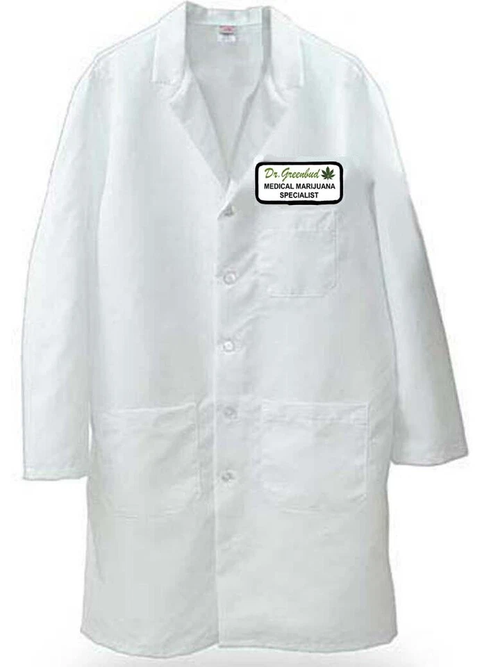 DR GREENBUD SPECIALIST MARIJUANA POT Funny Halloween Costume LAB COAT - Image 1 of 1