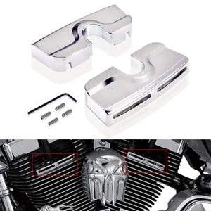 Chrome Spark Plug Head Bolt Covers for Harley Twin Cam Street Glide 1999-2017 - Picture 1 of 12