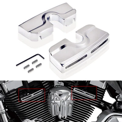 Chrome Spark Plug Head Bolt Covers for Harley Twin Cam Street Glide 1999-2017 - Image 1 of 4
