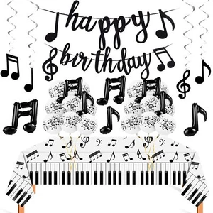 40 Pieces Music Theme Party Decorations Set Include Music Note Latex Balloons... - Picture 1 of 6