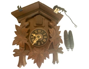 Orologio a cucù AUTENTICO W. Germany 460 Foresta Nera SOLO PEZZI DI RICAMBIO con pesi - Foto 1 di 11