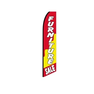 Furniture Sale RedYellow Swooper Flutter Feather Flag | 3ft W x 11.5ft Tall - Picture 1 of 3
