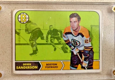 1968-69  Topps #6 Derek Sanderson Boston Bruins W/Case - Image 1 of 2