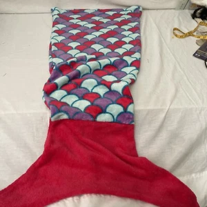 Teal Mermaid Tail Cozy Blanket for Teens and Children - Picture 1 of 5