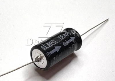 4pcs - TEAPO 22uF (22µF) 160V Axial Electrolytic Capacitor, Early - image 1 of 4