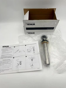 Kohler 25322-BL Pop-Up Clicker Ablauf Überlauf matt schwarz für Badezimmer Waschbecken - Bild 1 von 4