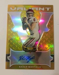 ๐ 2018 Leaf Valiant Baker Mayfield Gold Prizm Holo RC On Card Auto SSP /10 ๐ - Picture 1 of 7