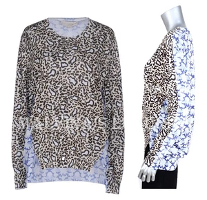 STELLA MCCARTNEY SUÉTER MEZCLADO ANIMAL PRINT ALGODÓN MANGA LARGA talla IT 42 US 6 - Imagen 1 de 13