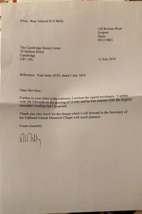 Falklandkrieg Konteradmiral Richard Melly RN - Bild 1 von 1