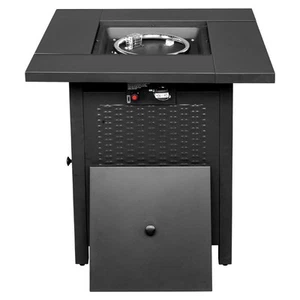 28 inch Square Propane Fire Pit 50000 BTU Gas Firepit Patio Heater Fireplace - Picture 1 of 8