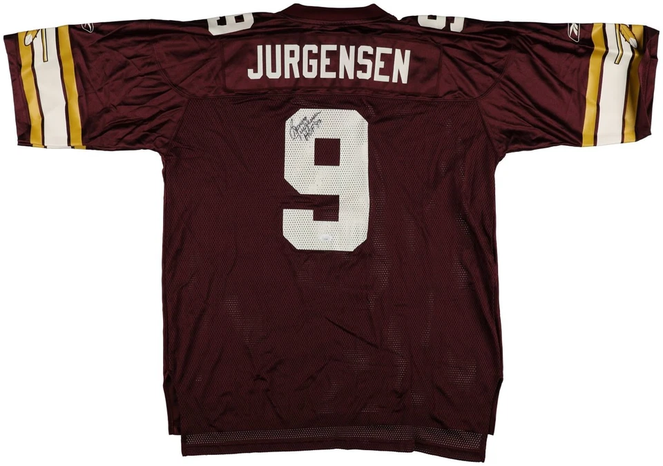 Camiseta deportiva firmada por Sonny Jurgensen de los Washington Redskins Reebok réplica patio 83 JSA Foto 1 de 4
