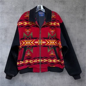 Giacca Bomber Vintage Pendleton Aztec/Western Medium 24”x26” *LEGGI DESC.* - Foto 1 di 13